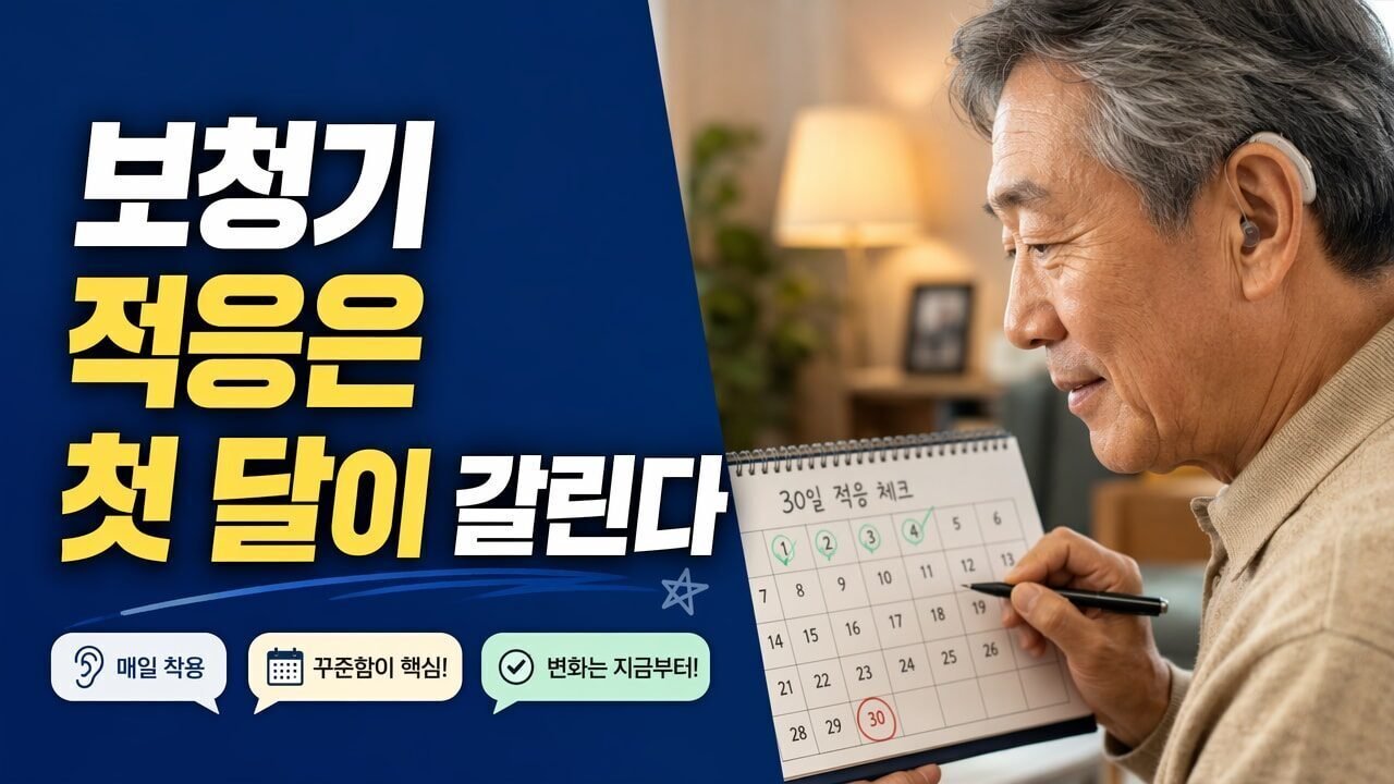난청이 있는데 보청기를 늦게 시작한 경우, 초기 적응을 좌우하는 첫 달 관리 기준(착용시간·조절 타이밍)