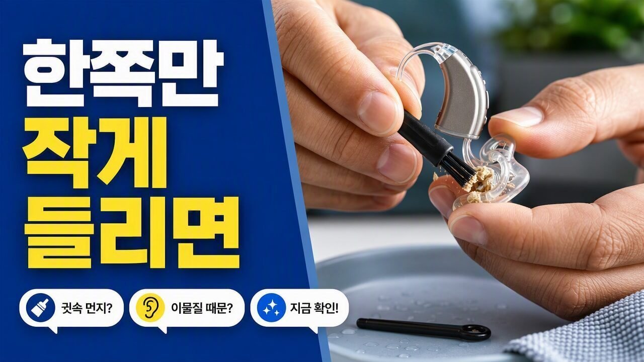 보청기 소리가 한쪽만 유독 작게 들릴 때 원인 비교: 이어팁·이어몰드·청소 타이밍 중 뭐부터 확인할까?