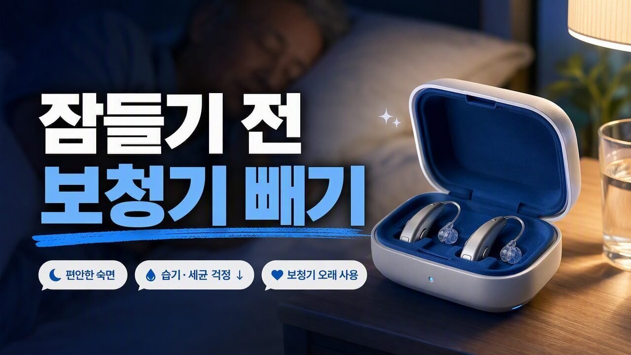 보청기 착용하고 잠들어도 될까? 귀 통증과 기기 손상을 막는 취침 전 습관