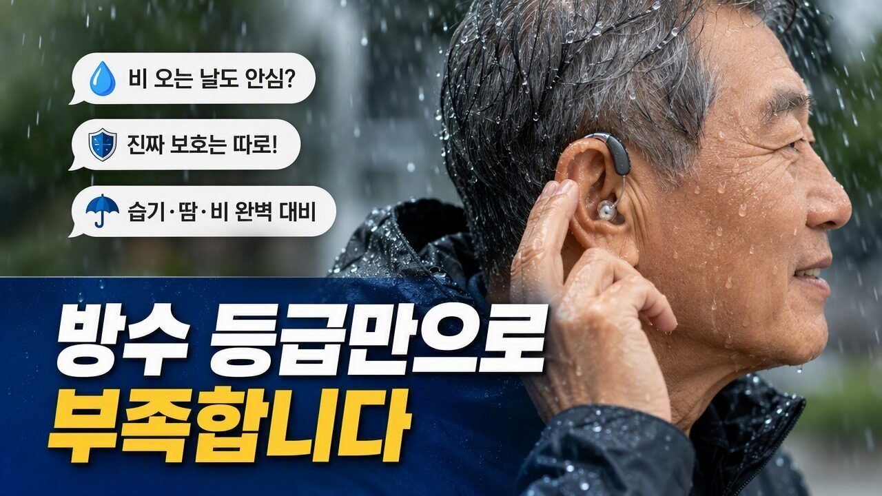 보청기 방수 등급만 믿어도 될까? 비·땀·샤워 상황별 사용 기준