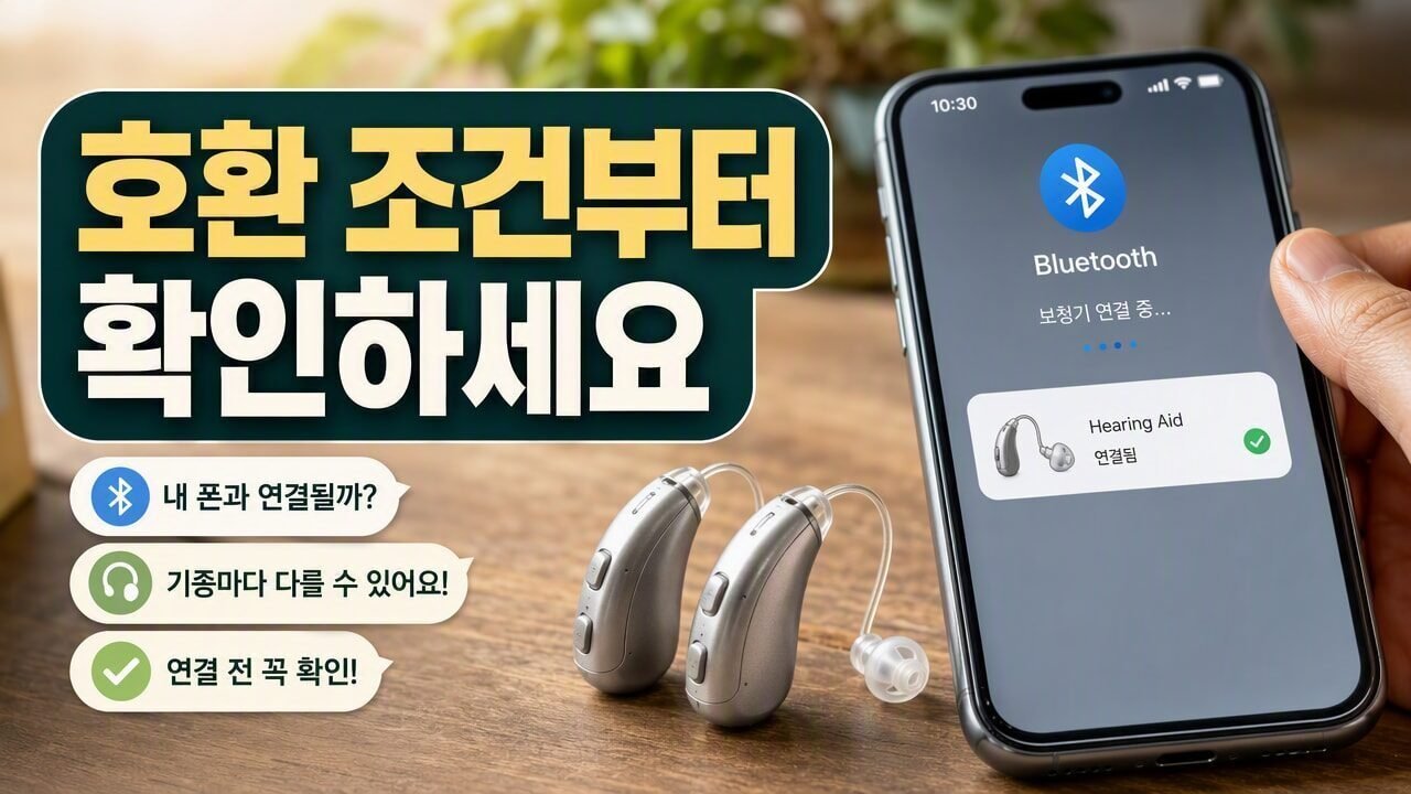 보청기 블루투스 연결이 자꾸 끊길 때, 휴대폰 설정 전에 확인할 호환 조건