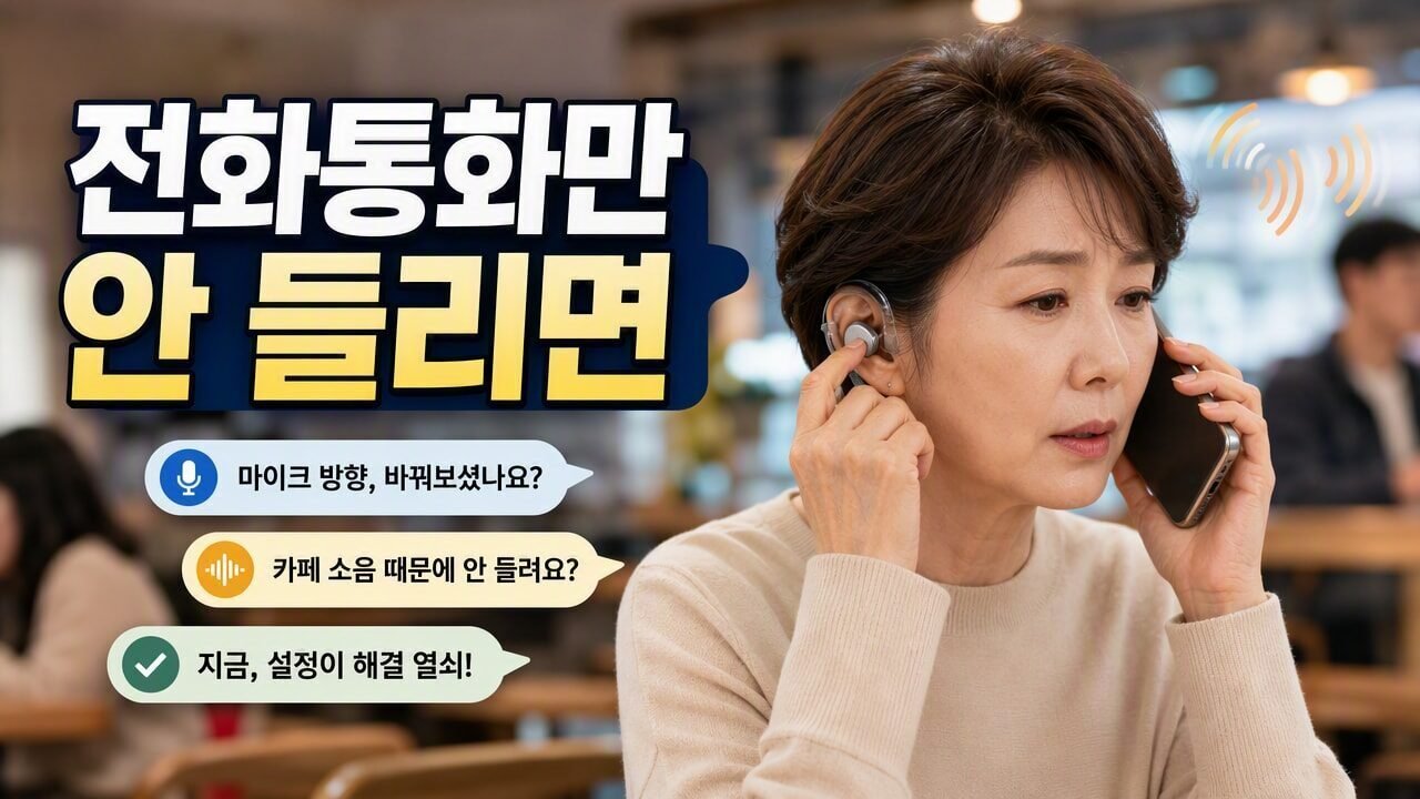 보청기 착용 후 전화통화가 유독 안 들릴 때, 환경별(조용한 곳·도로·카페)로 원인 분류하는 체크리스트 5