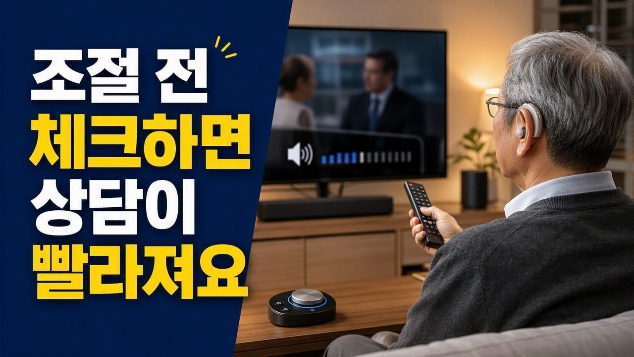 보청기 조절 후 대화는 좋아졌는데 TV만 이상하게 들릴 때: 자막·환경이 아니라 설정에서 갈리는 지점