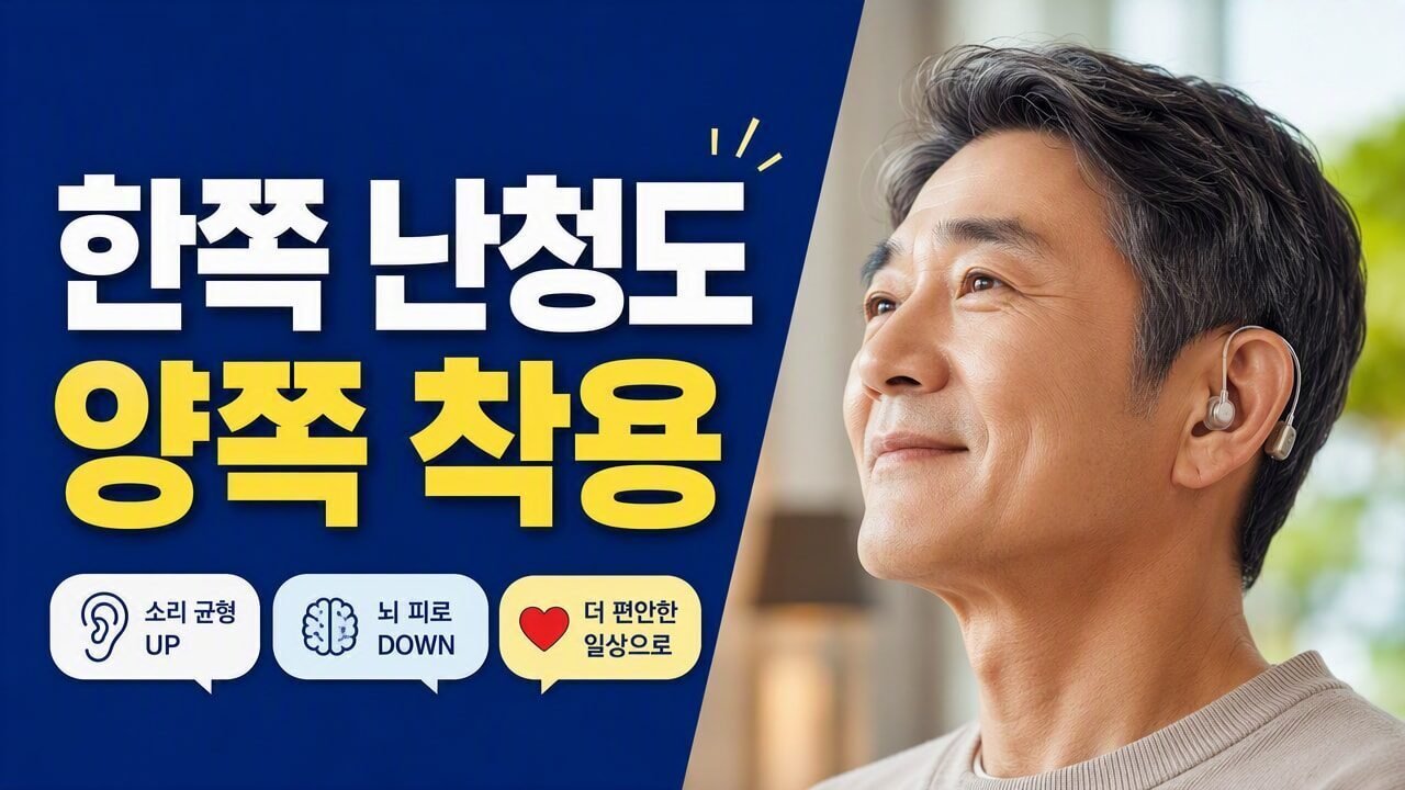 한쪽 귀만 난청인데 보청기를 양쪽에 해야 할까? 청력 차이에 따른 선택 기준